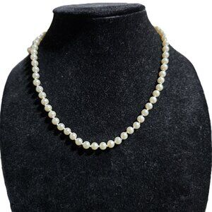 Classic Faux Pearl Choker Necklace With Ornate Gold Clasp